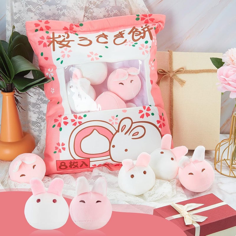 Bukela Cute Plush Pillow Kawaii Room Decor Throw Cute Pillow Removable Stuffed Animal Fluffy Christmas Home Decor Gifts(Bunny) - Image 5